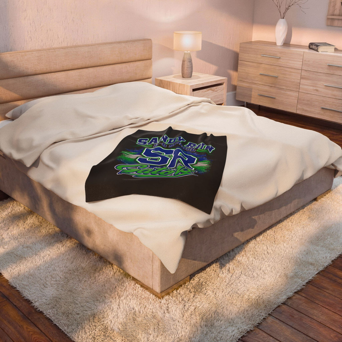 Sandy Run SR Gators Velveteen Plush Blanket — School Spirit Throw
