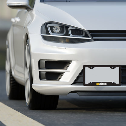 Metal License Plate Frame — Scabse Brushed Stainless Steel Car Tag Holder