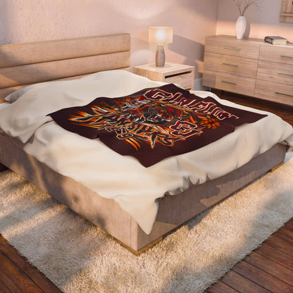 Claflin University Panthers Velveteen Plush Blanket