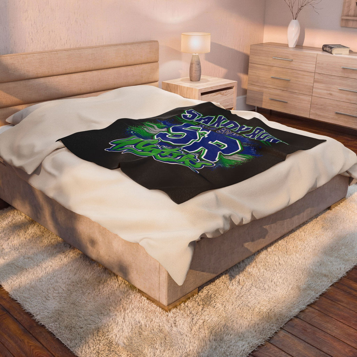 Sandy Run SR Gators Velveteen Plush Blanket — School Spirit Throw
