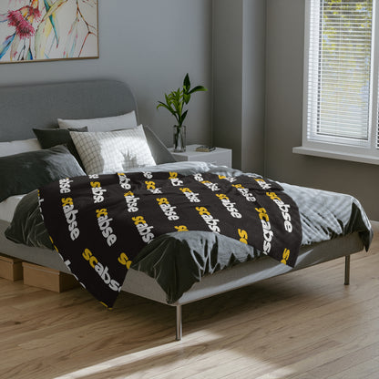 SCABSE Repeating 'scabse' Logo Plush Throw