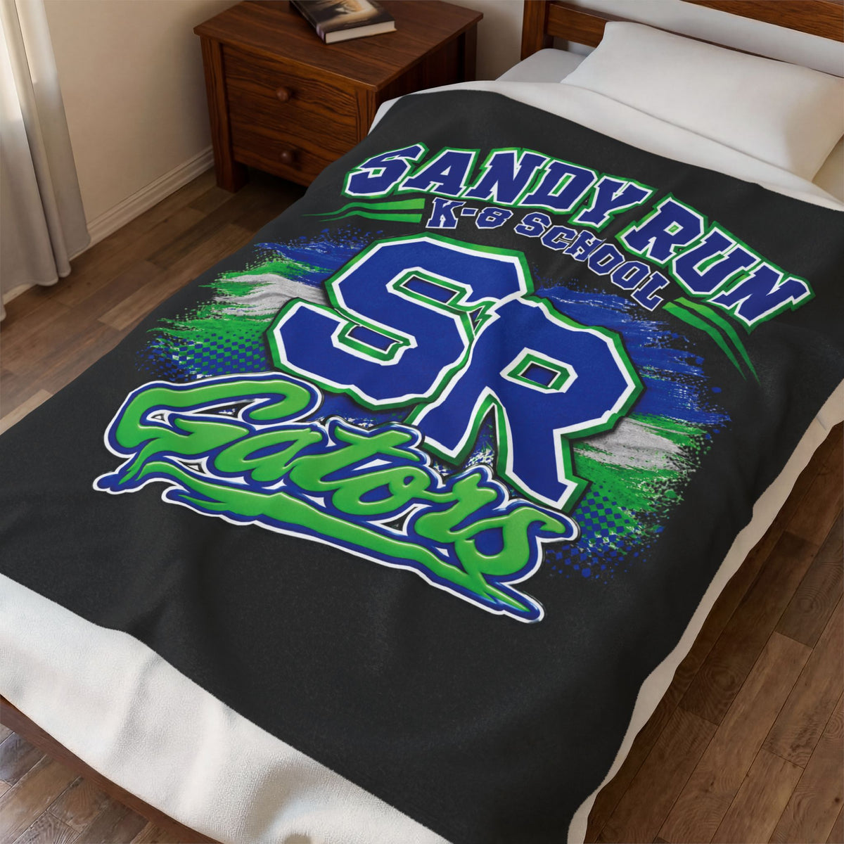 Sandy Run SR Gators Velveteen Plush Blanket — School Spirit Throw