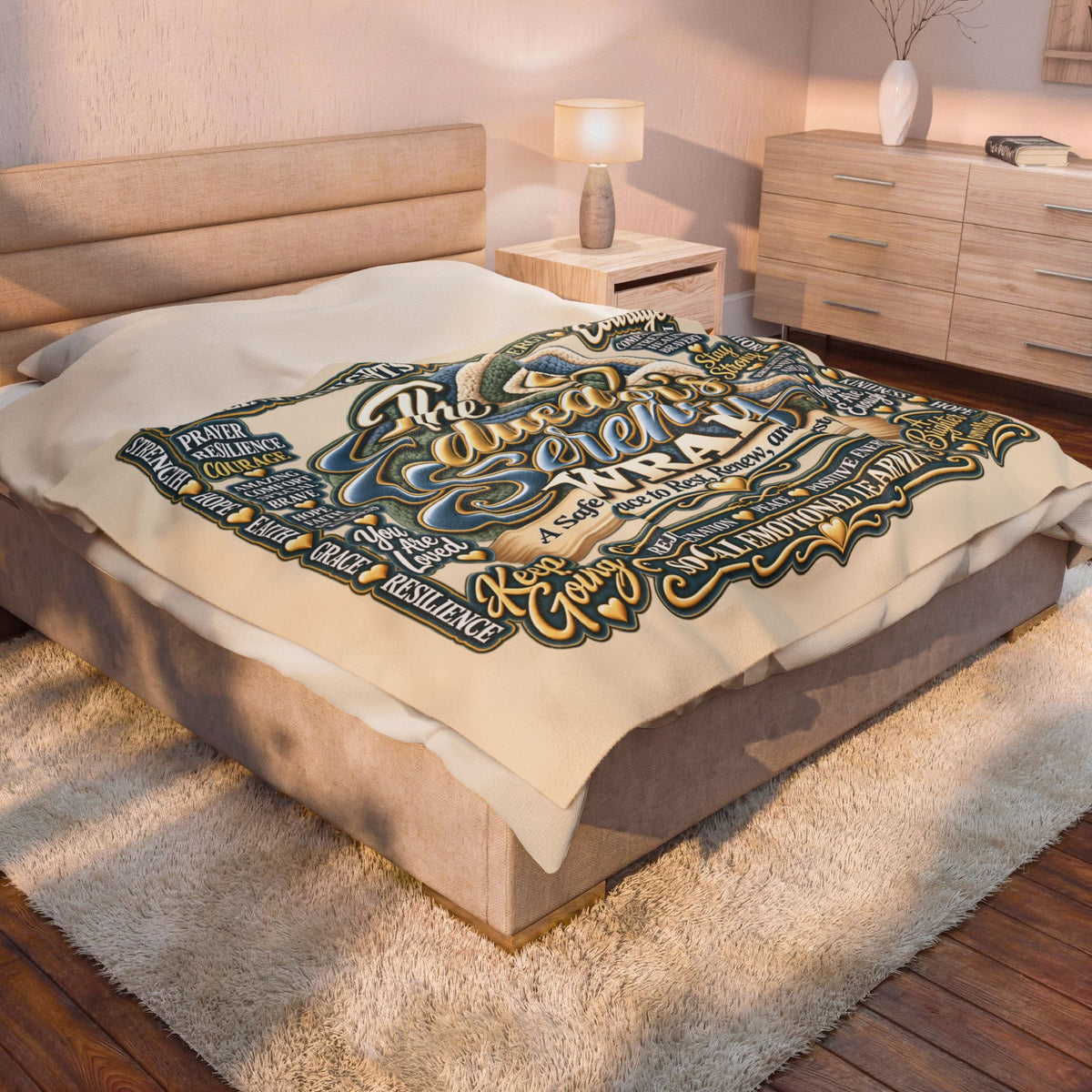 The Courageous Spirit Inspirational Velveteen Plush Blanket