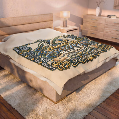 The Courageous Spirit Inspirational Velveteen Plush Blanket
