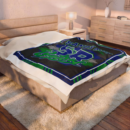 School Spirit Plush Blanket — "Sandy Run K-8 School SP Gators" Velveteen Throw