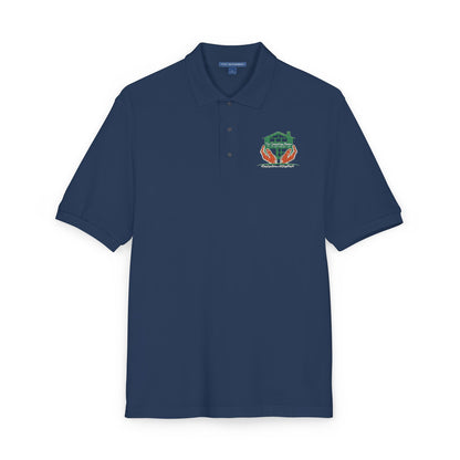 Frog with Crown Embroidered Polo