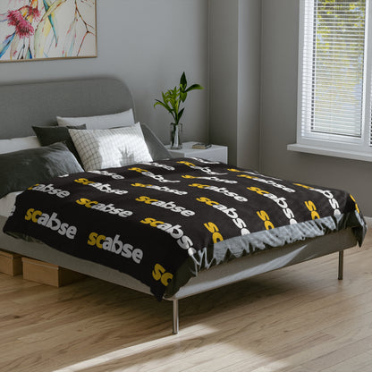 SCABSE Repeating 'scabse' Logo Plush Throw