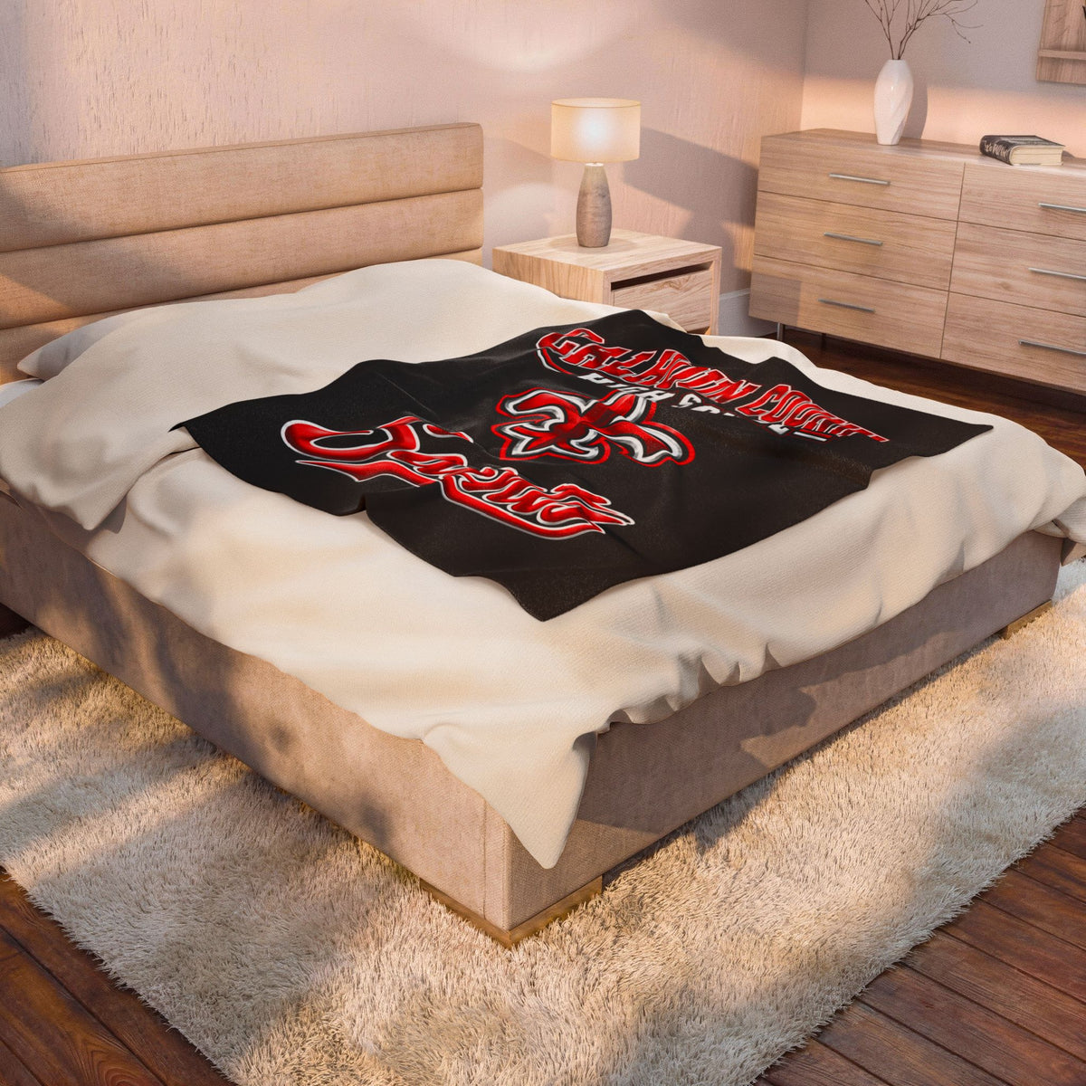 CCHS Calhoun County High School Saints Velveteen Plush Blanket