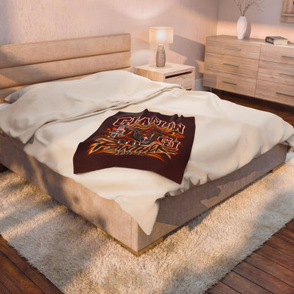 Claflin University Panthers Velveteen Plush Blanket