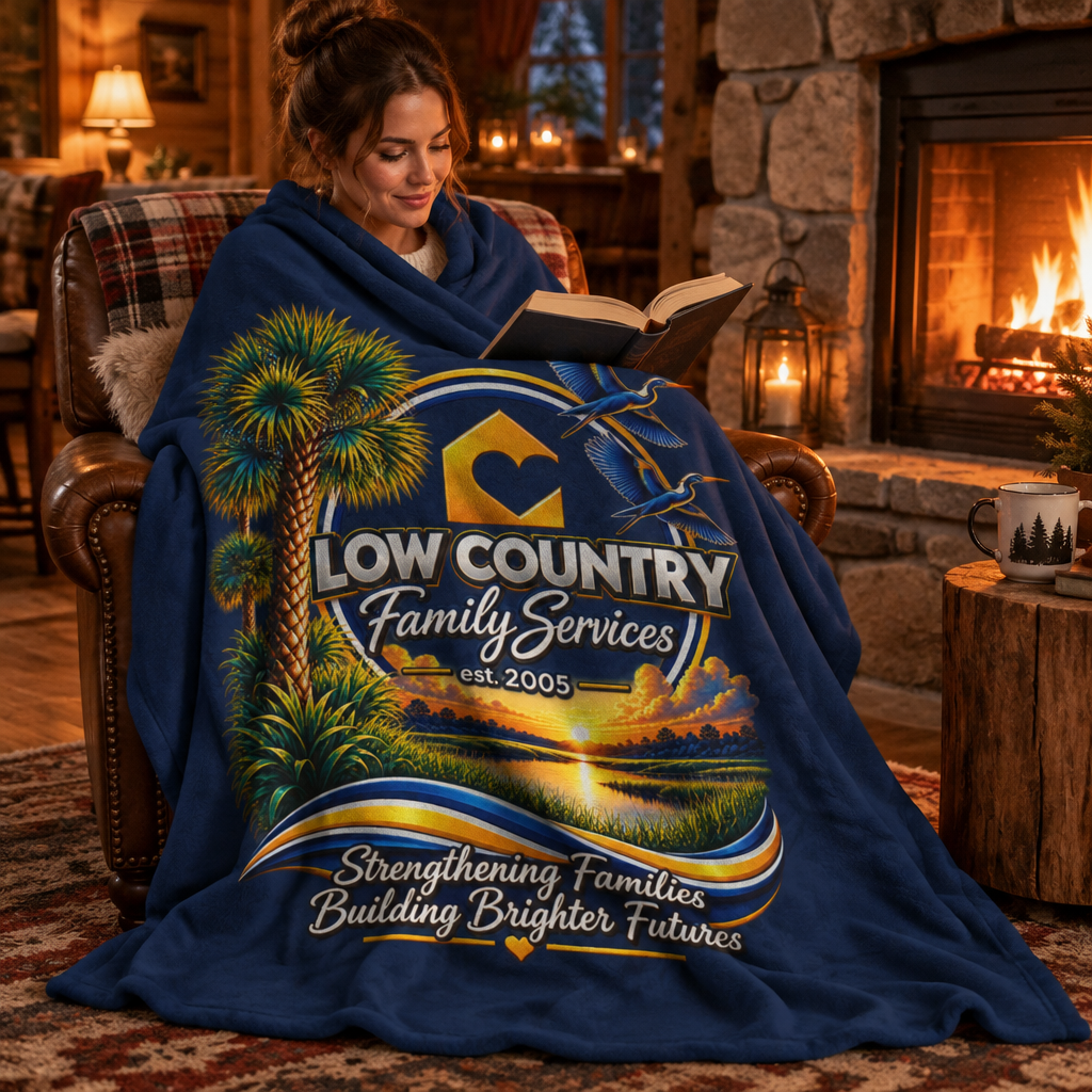 Low Country Family Services Velveteen Plush Blanket