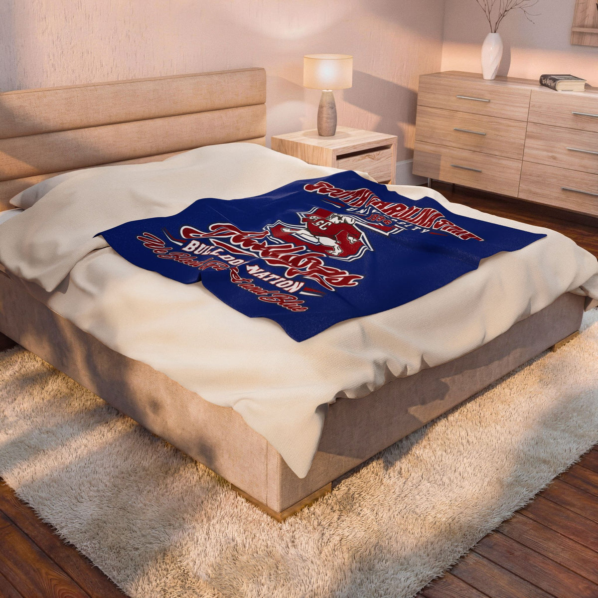 South Carolina State Bulldogs Velveteen Plush Blanket