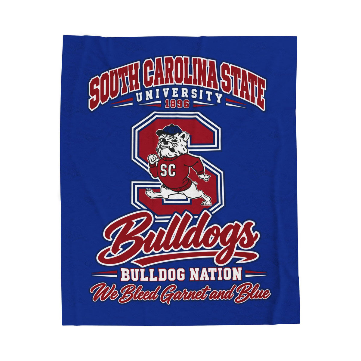 South Carolina State Bulldogs Velveteen Plush Blanket