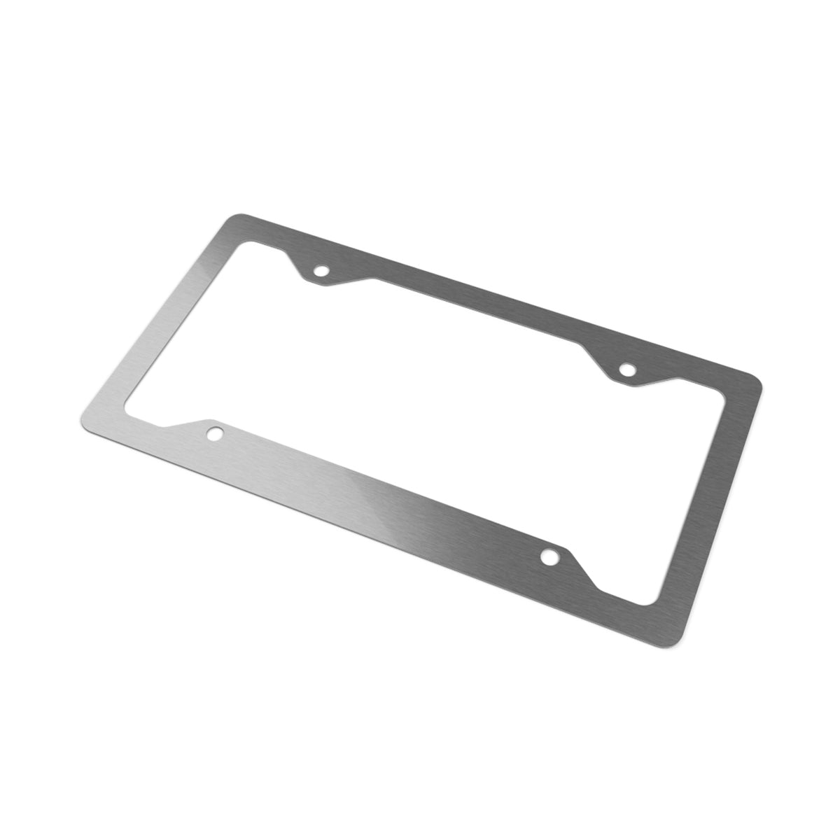 Metal License Plate Frame — Scabse Brushed Stainless Steel Car Tag Holder