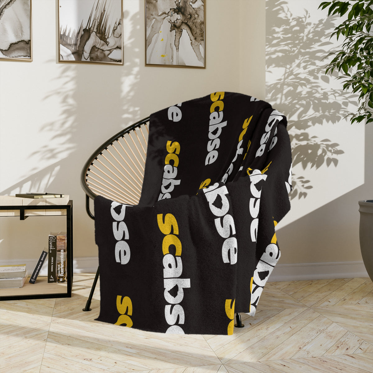 SCABSE Repeating 'scabse' Logo Plush Throw