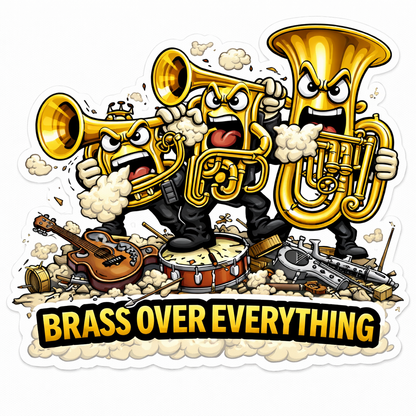 Brass Over Everything Die-cut stickers