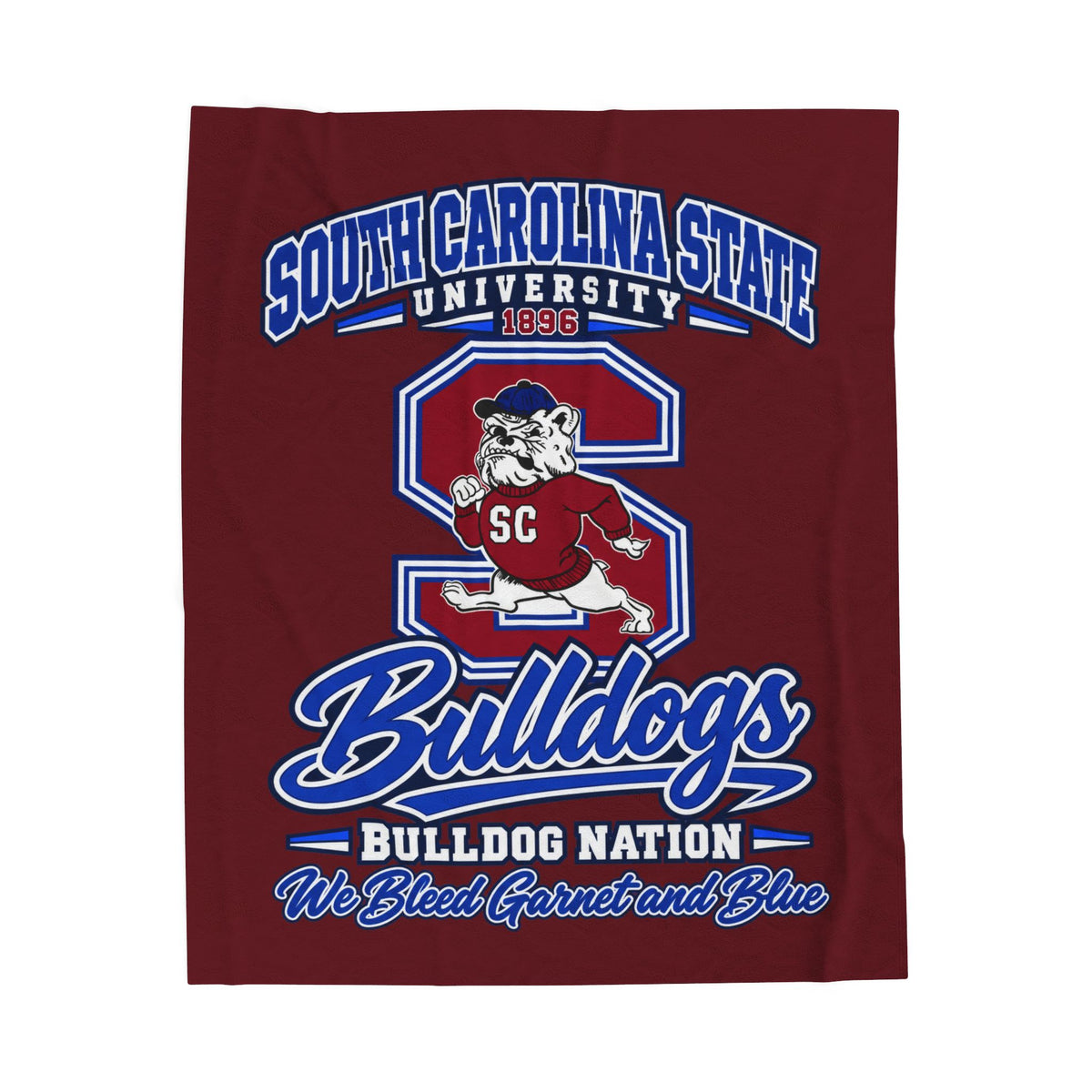 South Carolina State Bulldogs Velveteen Plush Blanket