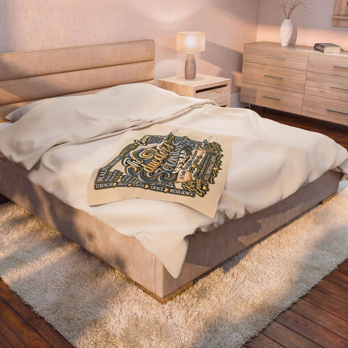 The Courageous Spirit Inspirational Velveteen Plush Blanket