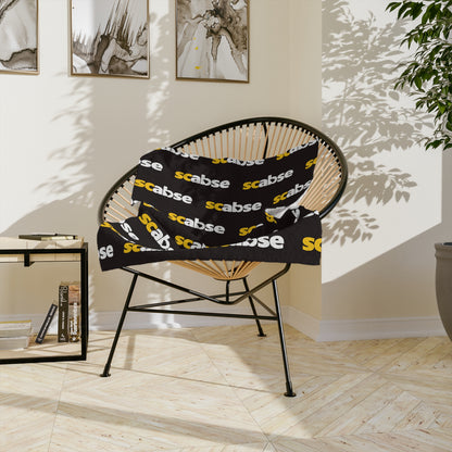 SCABSE Repeating 'scabse' Logo Plush Throw