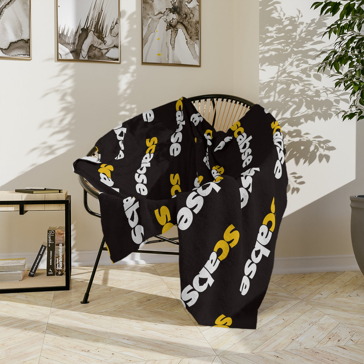 SCABSE Repeating 'scabse' Logo Plush Throw