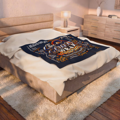 The Serenity Wrap Plush Blanket — Inspirational Comfort Throw with Heart & Healing Words