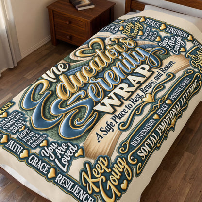 The Courageous Spirit Inspirational Velveteen Plush Blanket