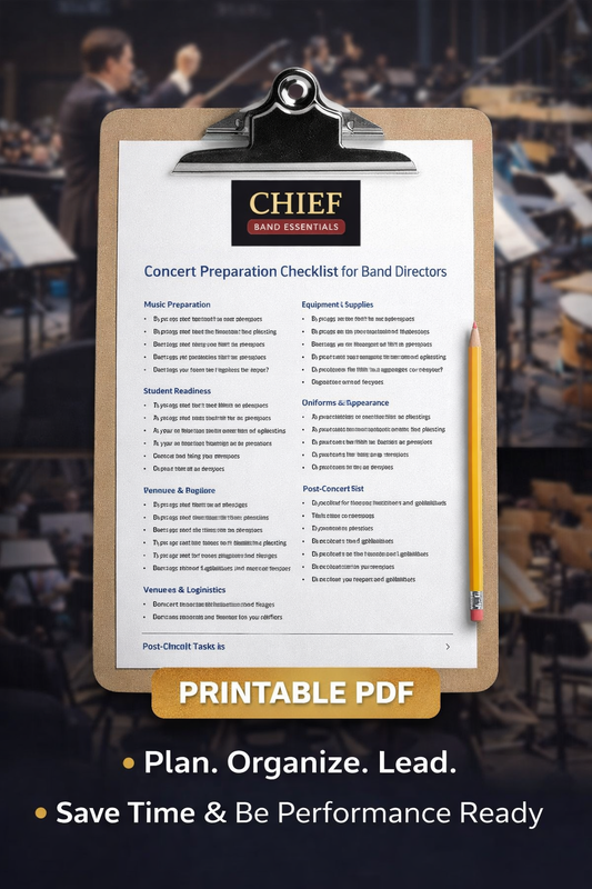 CBE Concert Prep Checklist (Printable PDF For Band Directors)