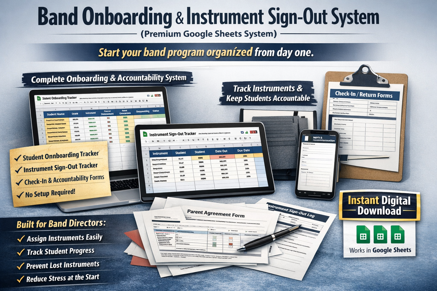 CBE Band Onboarding &amp; Instrument Sign-Out System