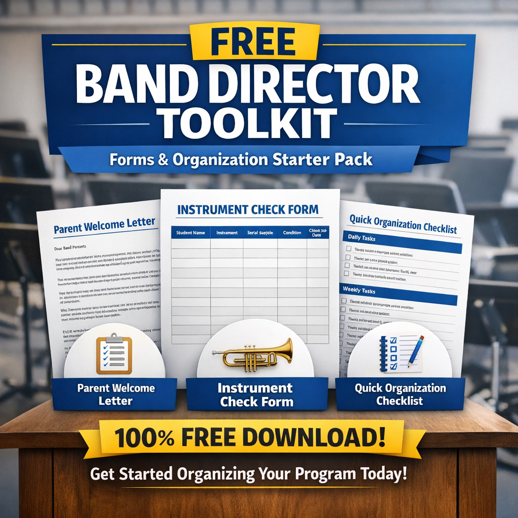 Free Band Director Toolkit | Forms & Organization Starter Pack