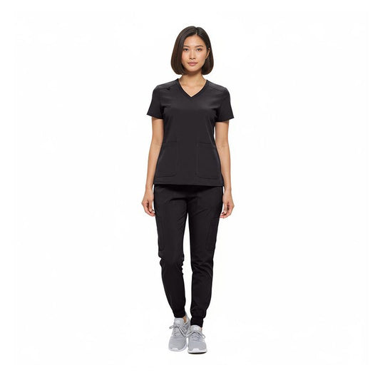 CBE Women's Essential Cool Stretch Jogger Scrub Set (School Name Printed included)
