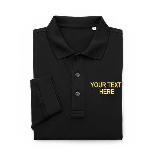 Black CTE Polo with Your Text Here